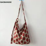 Summer Wave Point Canvas Handbag Women's Crossbody Bag