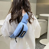 Summer Child Waist Bag Canvas Girls Crossbody Chest Bag Purses