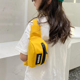 Summer Child Waist Bag Canvas Girls Crossbody Chest Bag Purses