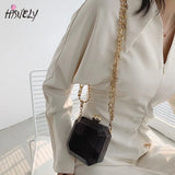 Summer Clear Acrylic Box Mini Women Transparent Bag Thick Chain Shoulder Crossbo