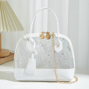 Summer Clear Messenger Bag PVC Star Chain Shoulder Handbags