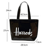 Clear Tote Jelly Handbags with Zipper Closure PVC Washable Shoulder Bags