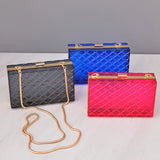 Grid Pattern Transparent Acrylic Clutch Purse for Women