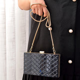 Grid Pattern Transparent Acrylic Clutch Purse for Women