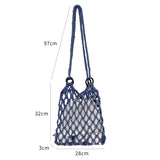Summer Cotton Thread Knit Women Handbags Ladies Net Hollow Tote Bag
