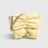 Summer Mini Bow Shoulder Bag Women's Purses Handbag Chain PU UnderarmCrossbody B