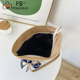 Summer Beach Vacation Straw Handbag with Silk Scarf