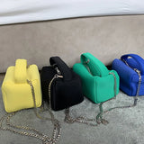 Summer Neoprene Chain Shoulder Bag Soft Casual Girly Zipper Bag Y2K