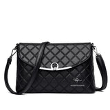 Summer Plaid Crossbody Bag Women Messenger Bag Lock Cross Body