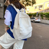 Canvas Summer Schoolbag for Teenagers Functional Backpack