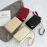 Summer Solid Women Handbag Soft Leather Small Shoulder Bag Chain Crossbody