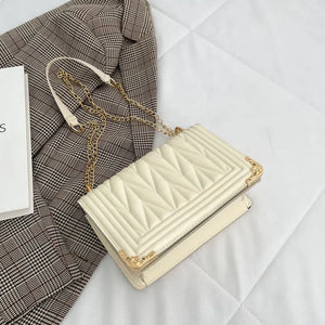 Summer Solid Women Handbag Soft Leather Small Shoulder Bag Chain Crossbody