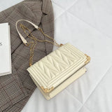Summer Solid Women Handbag Soft Leather Small Shoulder Bag Chain Crossbody