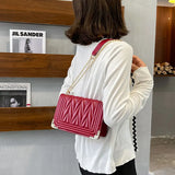 Summer Solid Women Handbag Soft Leather Small Shoulder Bag Chain Crossbody