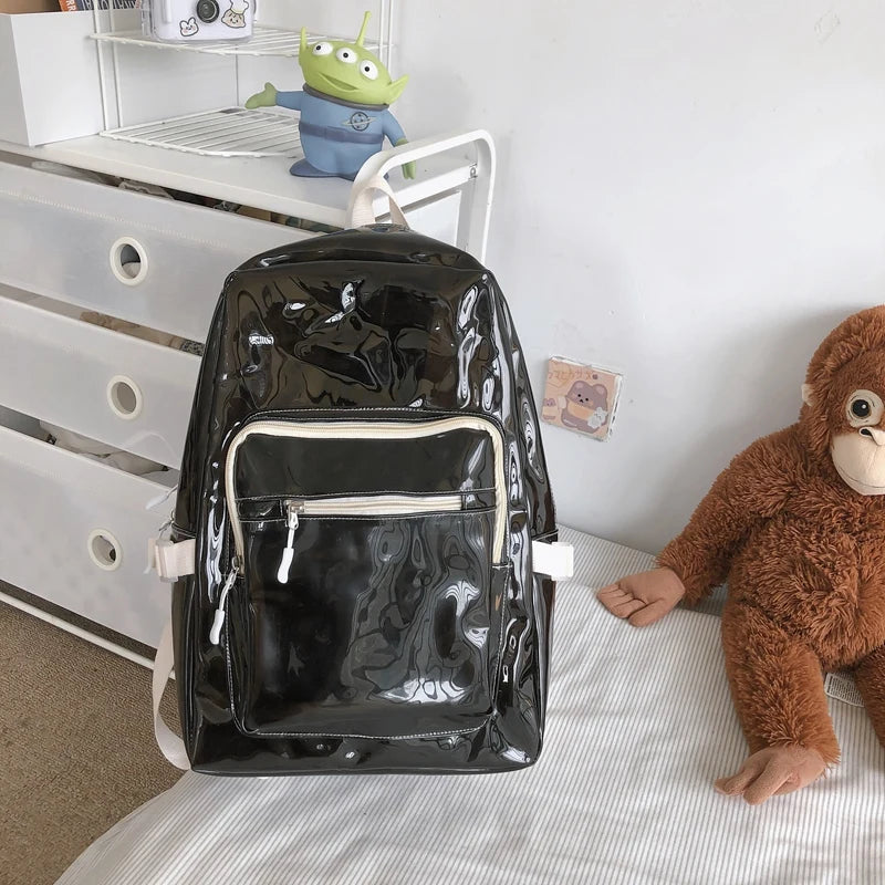 Summer Women Backpack High Clear Transparent Student Bags