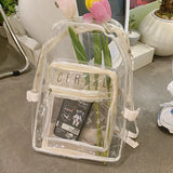 Summer Women Backpack High Clear Transparent Student Bags