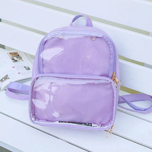 Summer Women Backpack Transparent Student Bags High Clear Versatile