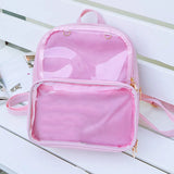 Clear Women Backpack Transparent Student Bags High Versatile Backpacks