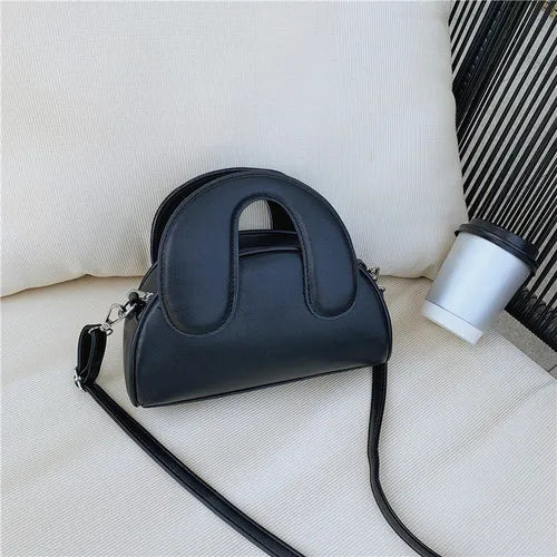 Green PU Leather Shoulder Bag Large Capacity Female Purse Handbag