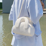 Green PU Leather Shoulder Bag Large Capacity Female Purse Handbag