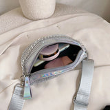 Summer Female Belt Bag Leather Fanny pack Phone Pack Bright diamonds Lady Waist