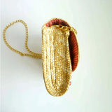 Embroidery Flap Chain Crossbody Bag Boho Clutch