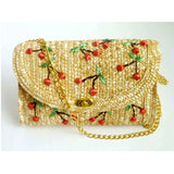 Embroidery Flap Chain Crossbody Bag Boho Clutch