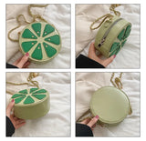 Summer Fruit Lemon Purses and Handbag for Women Girls
