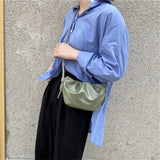 Summer Girl Shoulder Dumpling Small Bag Female Mini Pleated Crossbody Soft Bag