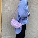 Summer Girl Shoulder Dumpling Small Bag Female Mini Pleated Crossbody Soft Bag