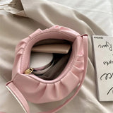 Summer Girl Shoulder Dumpling Small Bag Female Mini Pleated Crossbody Soft Bag