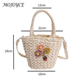 Summer Hand-Woven Commute Bag Casual Flower Basket Shape
