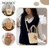 Summer Hand-Woven Commute Bag Casual Flower Basket Shape