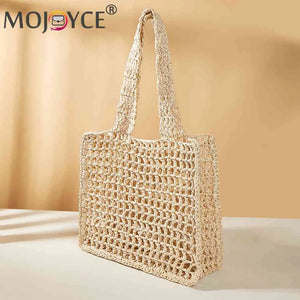 Summer Hand-Woven Beach Vacation Bags Hollow Casual Portable Net Crochet
