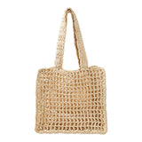 Summer Hand-Woven Hollow Weaving Underarm Bag for Seaside Holiday