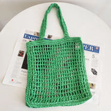 Summer Hand-Woven Hollow Weaving Underarm Bag for Seaside Holiday