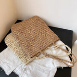Bohemian Straw Beach Totes Handbag Lady Travel Shopper Weaving Bags