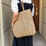Bohemian Straw Beach Totes Handbag Lady Travel Shopper Weaving Bags