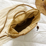 Women's Straw Beach Bag Handbags Totes Shoulder Bag Two Sizes