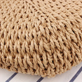 Women's Summer Straw Beach Bag Moon Shaped Handbags Totes