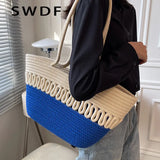 Summer Straw Handbags Hollow Beach Woven Messenger Shoulder Bags
