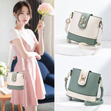 Summer High Leather Bucket Bag Waterproof Large Capacity