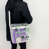 Clear PVC Yoga Gym Bag Waterproof Female Shoulder Bags