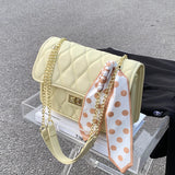 Women's Diamond Chain Bag - High-end Small Square Handbag