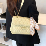Women's Diamond Chain Bag - High-end Small Square Handbag