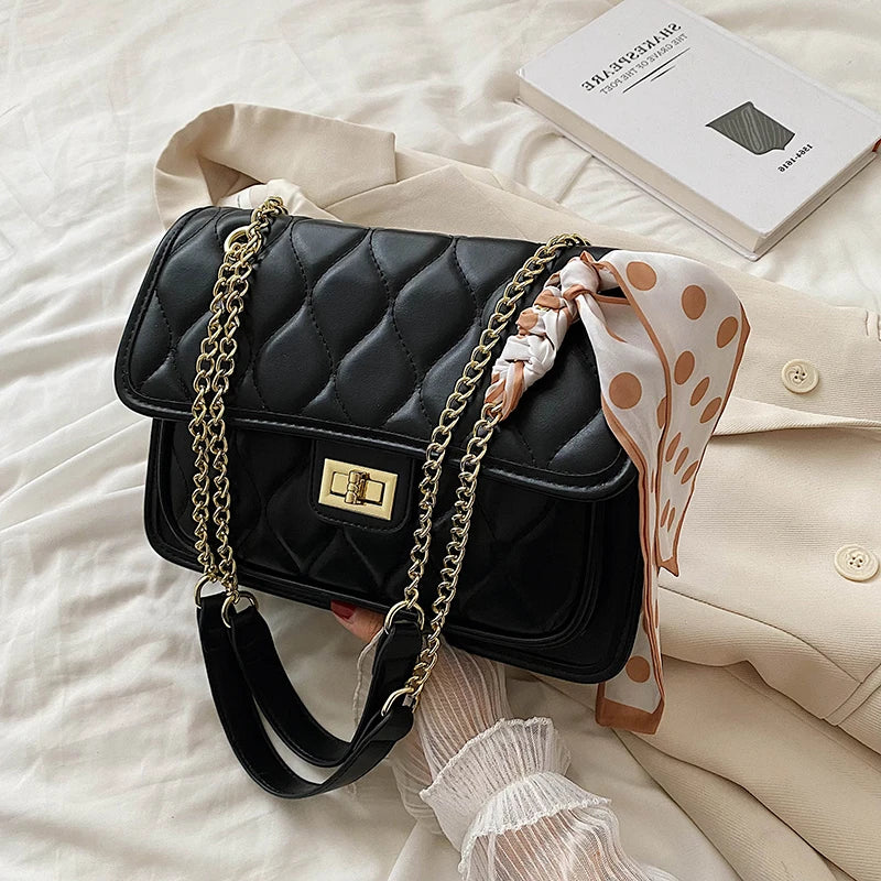 Women's Diamond Chain Bag - High-end Small Square Handbag