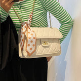Women's Diamond Chain Bag - High-end Small Square Handbag