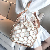 Summer Hollow Out Women Handbag Beach Weaving Casual Tote