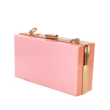 Summer Ins Solid Chains Messenger PVC Bag for Women Girls