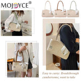 Summer Straw Shoulder Bag Woven Tote Handbag